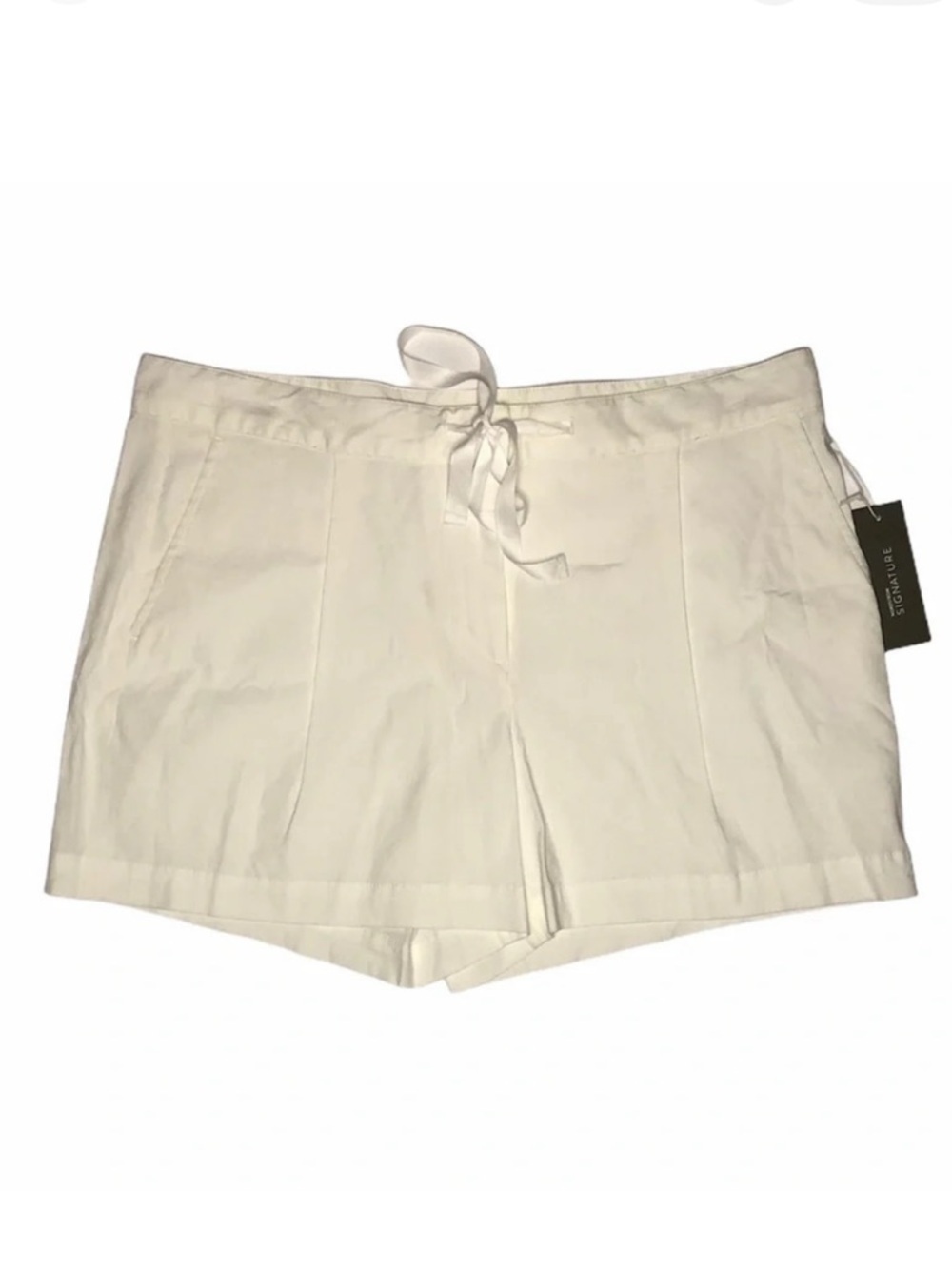 Nordstrom Signature Bone White Linen Shorts Size 14